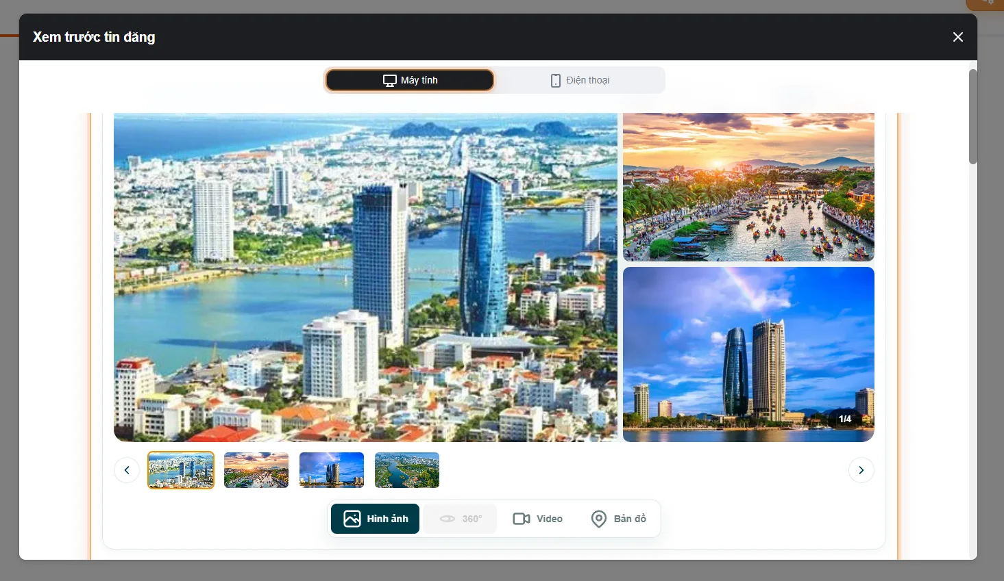Xem trước bản desktop