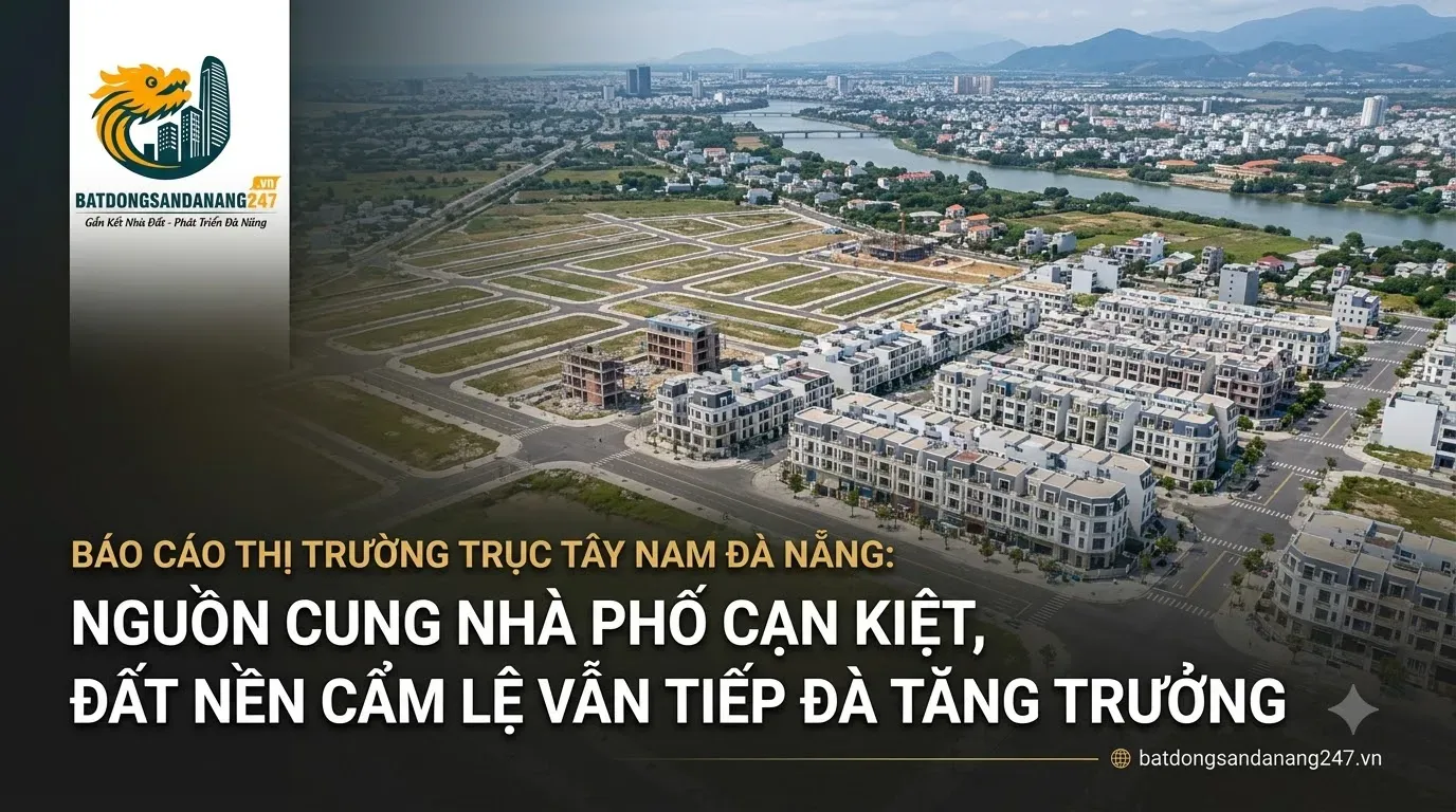 Báo Cáo Thị Trường Trục Tây Nam Đà Nẵng: Nguồn Cung Nhà Phố Cạn Kiệt, Đất Nền Cẩm Lệ Vẫn Tiếp Đà Tăng Trưởng
