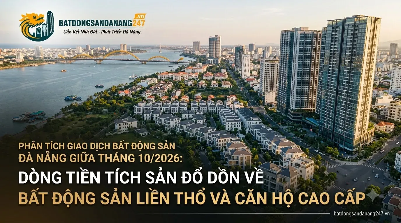 Phân Tích Giao Dịch Bất Động Sản Đà Nẵng Giữa Tháng 10/2026: Dòng Tiền Tích Sản Đổ Dồn Về Bất Động Sản Liền Thổ Và Căn Hộ Cao Cấp